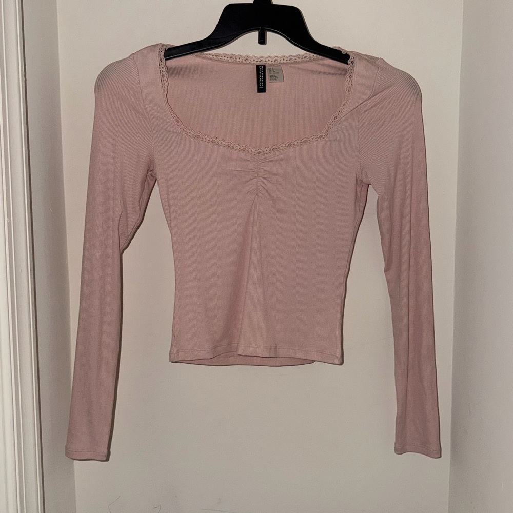 Divided Blush Long Sleeve Top